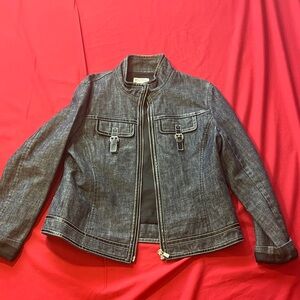 Michael Kors Jean Jacket with Buckle Pockets